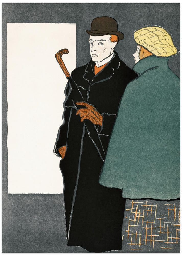 Man With Walking Stick and Woman (1896)