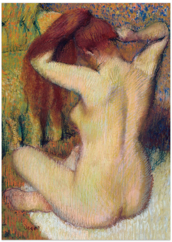 Woman Combing Her Hair