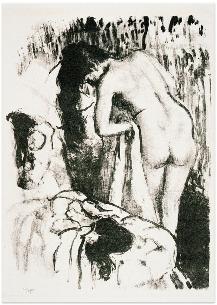 Nude Woman Standing, Drying Herself No.2