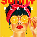 A Sunny Place For Shady Ladies Orange Pinup Art