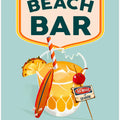 Beach Bar Summer Tropical Cocktail Bar Art