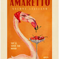 Amaretto Flamingo Art Deco Italian Cafe Travel Art