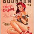 Bourbon Babes Vol 22 Vintage Pinup Girl Drinking A Cocktail