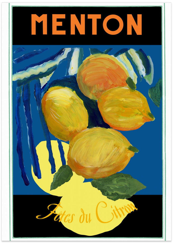 Lemons Menton Citrus Fruit Poster