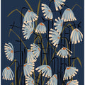 Linocut Flower Meadow Blue