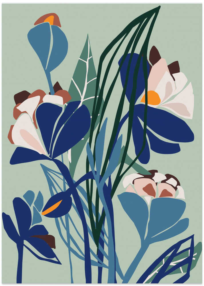 Florals At Night – Modern Illustration Light