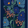Klimt Flower Dark Blue