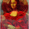 Mona Lisa and flowers
