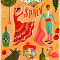 Screenprint Vintage Travel Spain