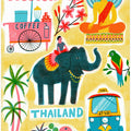 Screenprint Vintage Travel Thailand