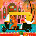 Screenprint India Riskshaw Tiger