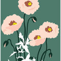 Wild Garden Poppies Green