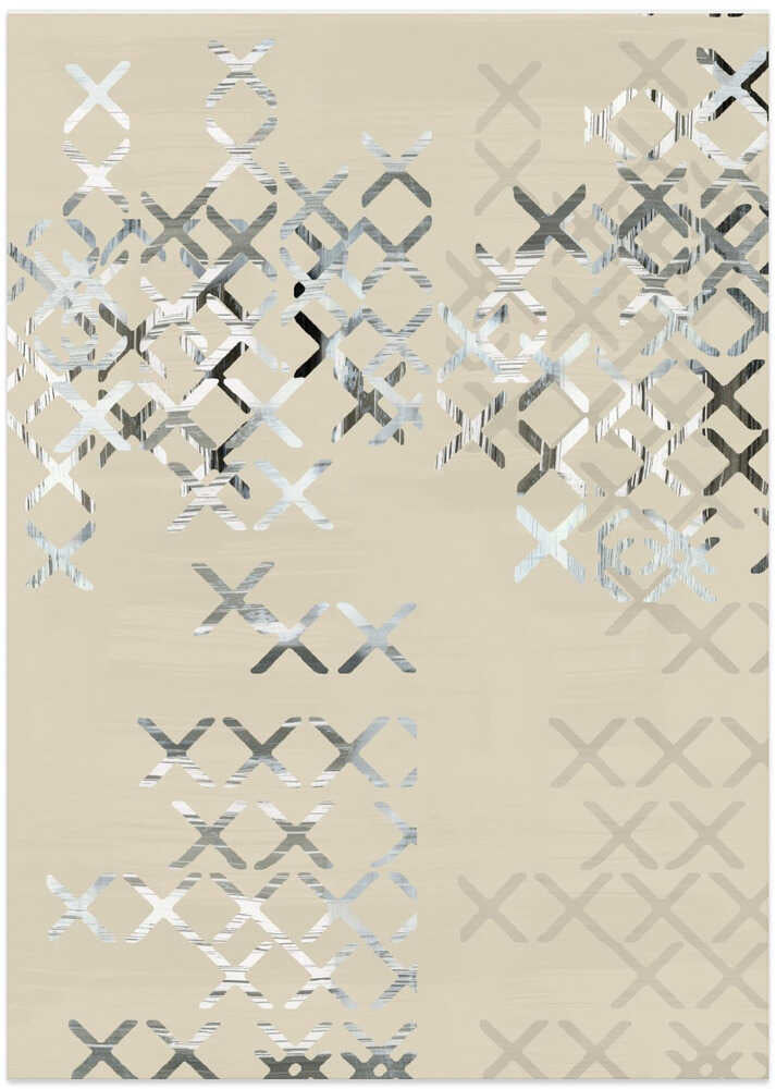 Minimal X's and O's Black and White Composition 2