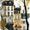 Paris  Watercolor Digital Painting (2)