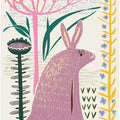 Block print lilac bunny