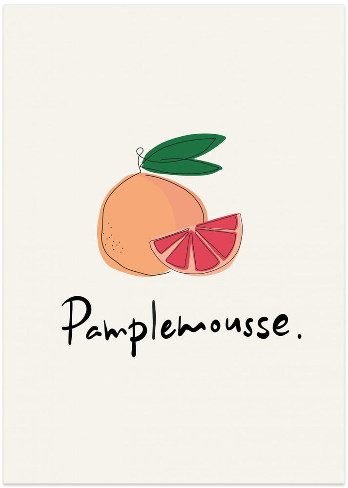 Modern French Fruits Collection "Grapefruit / Pamplemousse"