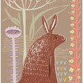 Block print brown bunny