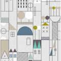City life blocks soft grey pattern