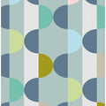 City life facade blue teal pattern