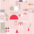City life blocks pearl pink pattern