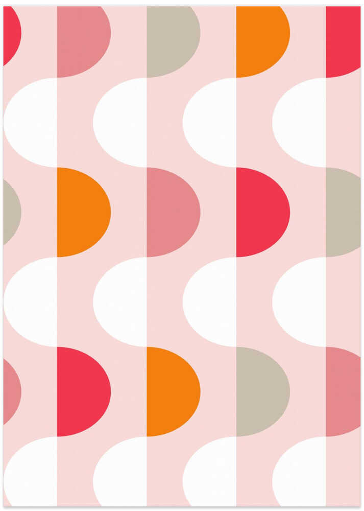 City life facade 2 pearl pink pattern