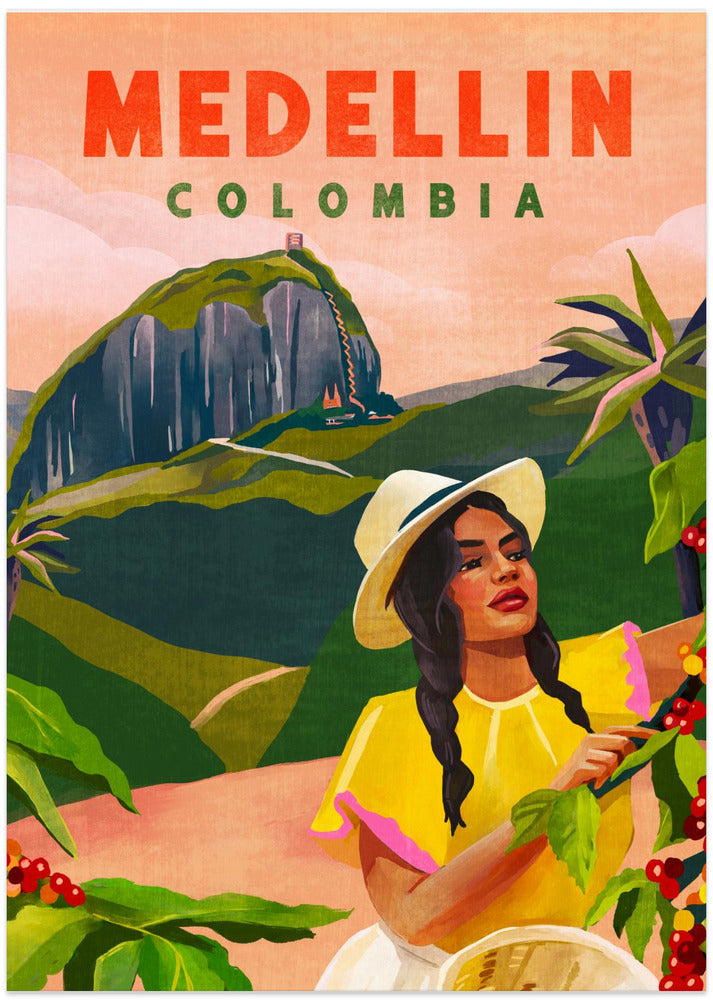 Medellin Colombia Travel Poster