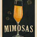 Bottomless Mimosas Art Deco Cocktail Bar Art