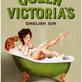 Queen Victoria English Gin Bath Pinup Girl