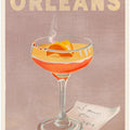 New Orleans Cocktail Travel Poster