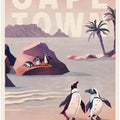 Cape Town South Africa Vintage Travel Art