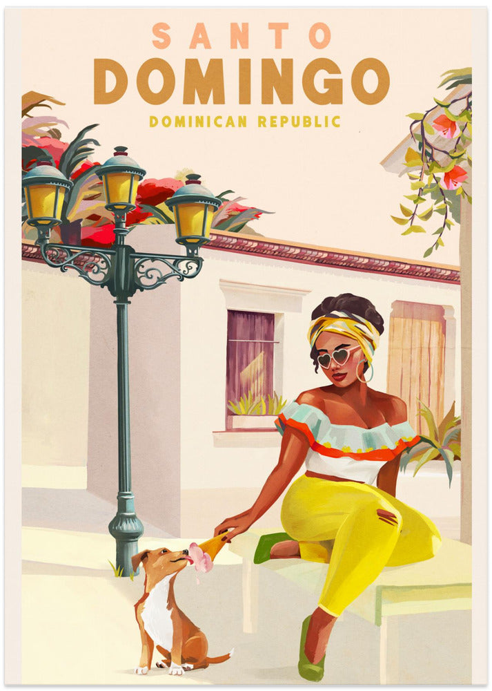 Santo Domingo Dominican Republic Woman & Dog