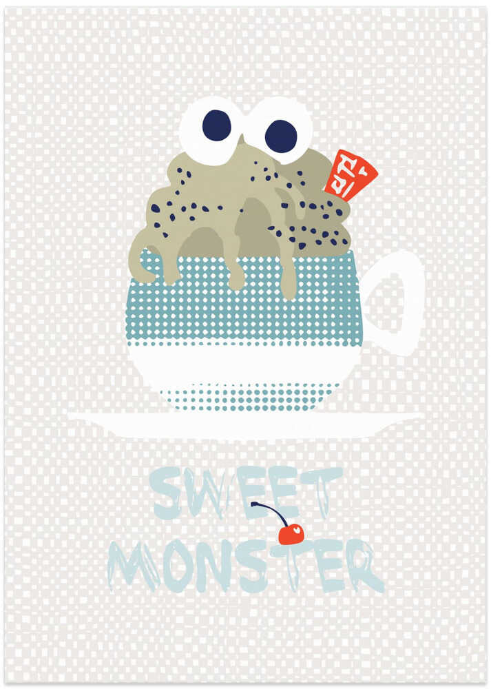 Sweet monster cupcake mint