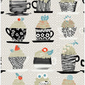 Sweet cupcakes black pattern