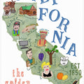 Illustrated Map of California with State Icons by Carla Daly