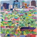 View Over Phoenix Arizona Illustrated by Artist Carla daly