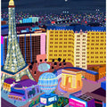 Las Vegas Night View by Artist Carla Daly