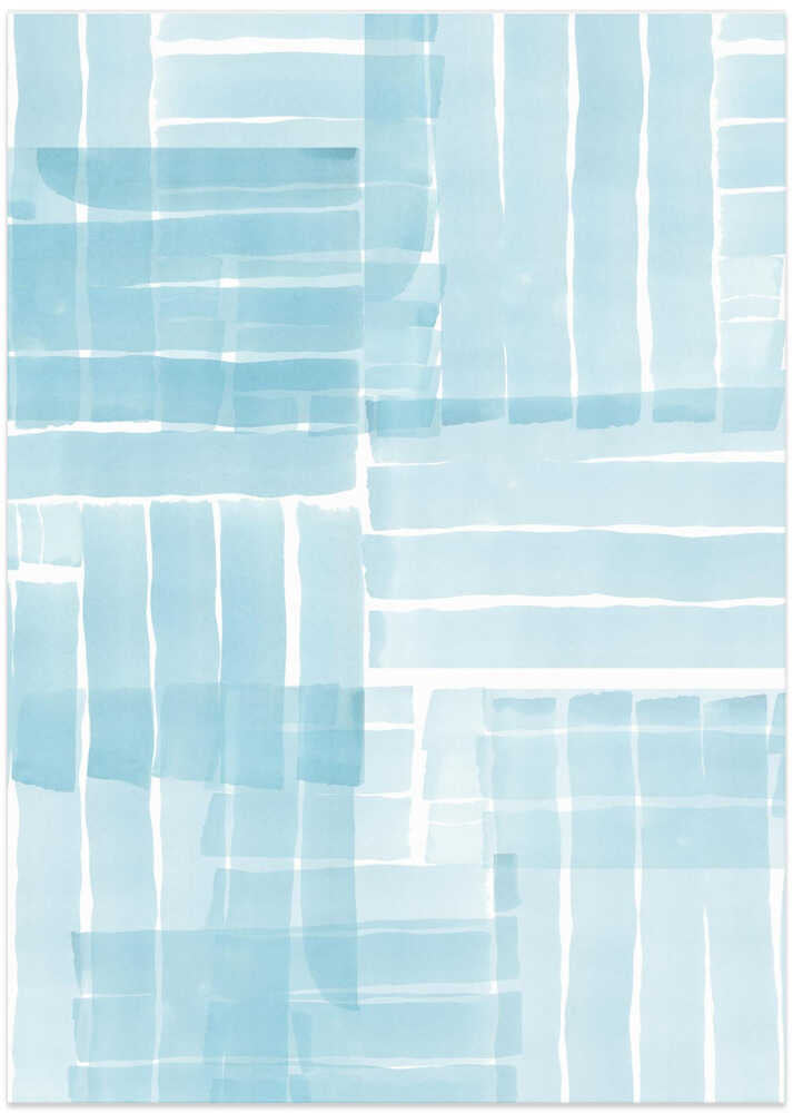 Light Blue Watercolour Grid Wash 1