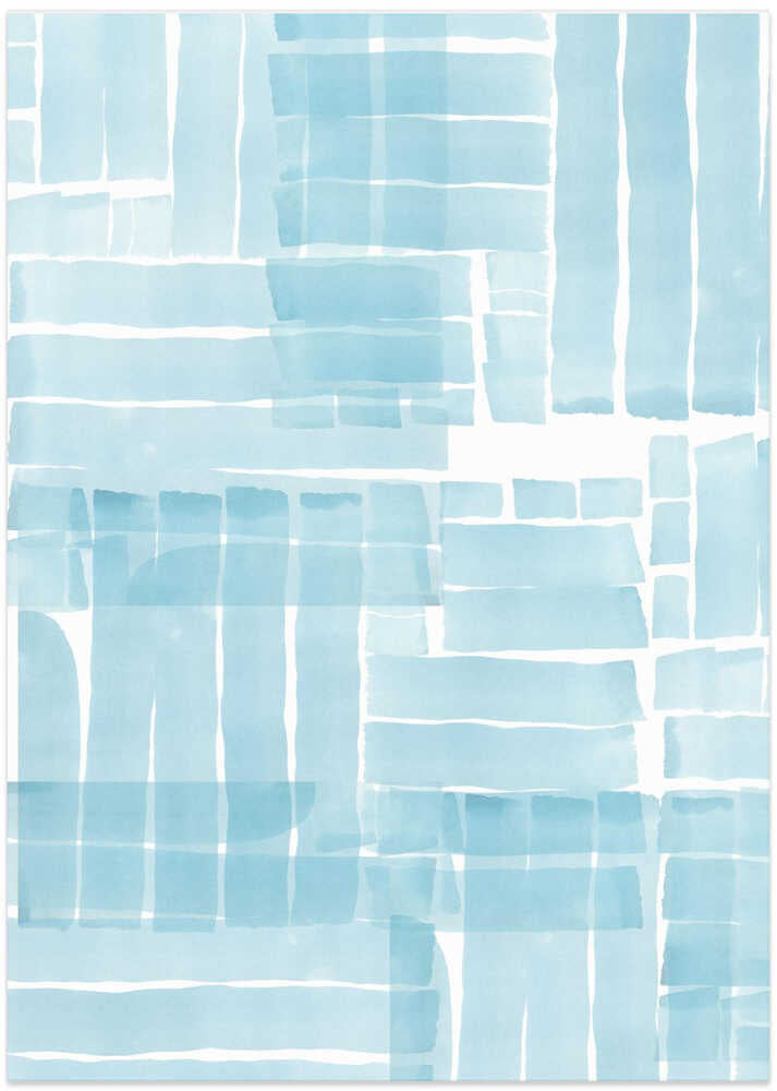 Light Blue Watercolour Grid Wash 3