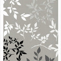 White Grey Black Leaves On Linen 1