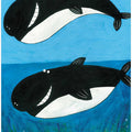 Two Whales in the Ocean by Artist Carla Daly