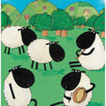 Funny Sheep Dancing in a Green Field by Artist Carla Daly