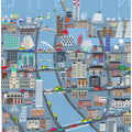 Illustrated View of Dublin City, Ireland by Artist Carla Daly