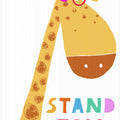 Stand Tall! Cute Giraffe with Colorful Glasses by Artist Carla Daly