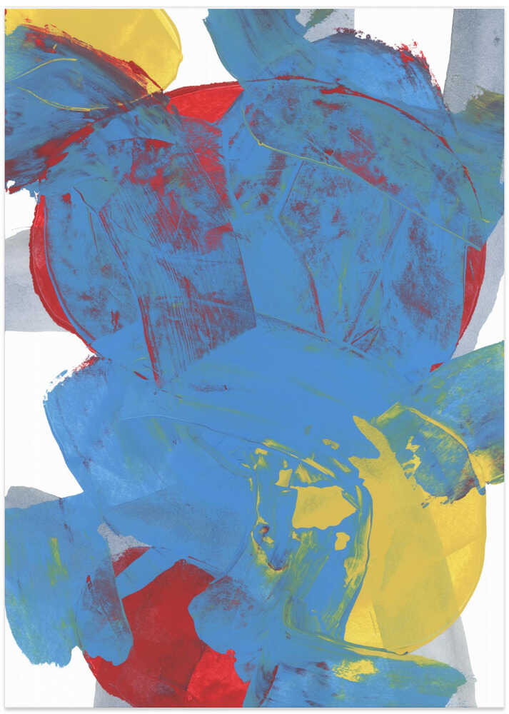 Abstract Blue Red Yellow Shapes 1