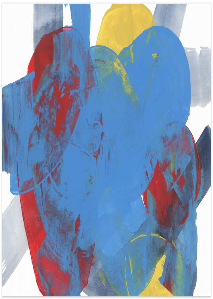 Abstract Blue Red Yellow Shapes 3