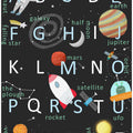 Illustrated Space Alphabet by Artist Carla Daly
