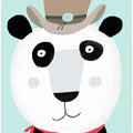 Funny Panda with Cowboy Hat by Artist Carla Daly