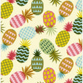 Seamless Pattern Of Colorful Pineapples