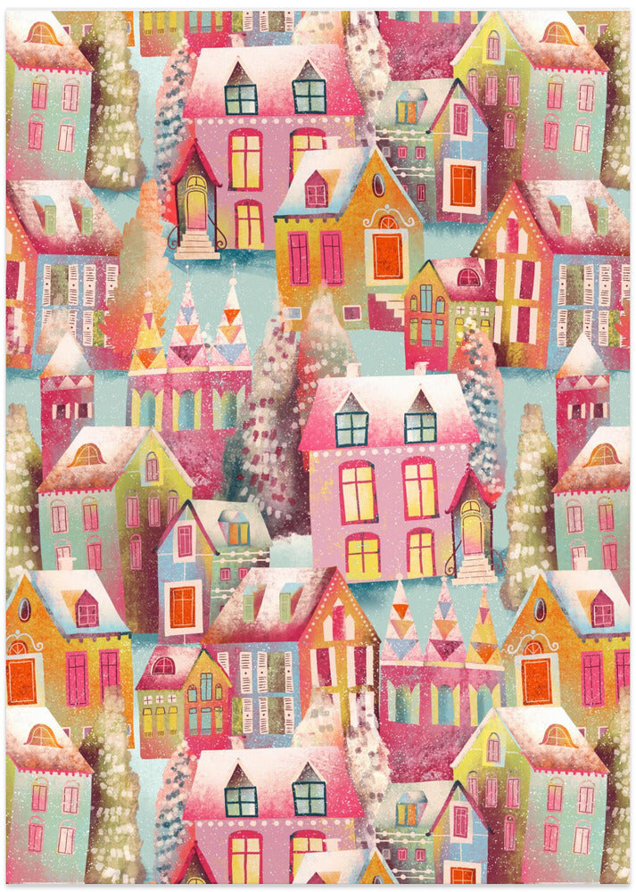 Snowy Happy Winter Village