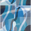 Abstract Blue and Neutral Swervy Shapes 2